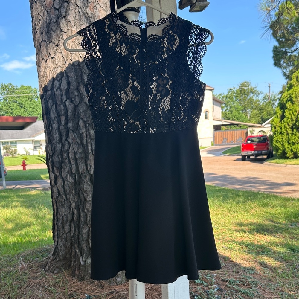 Rare Editions Black Lace Dress